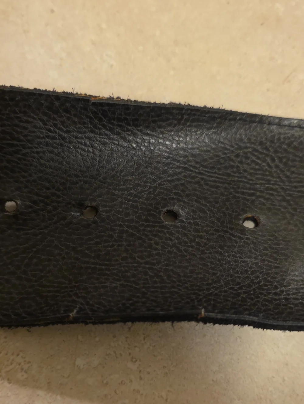 Vtg Kandell Marcus Black Suede Wide Waist Belt Gold Crescent Buckle 1980s USA
